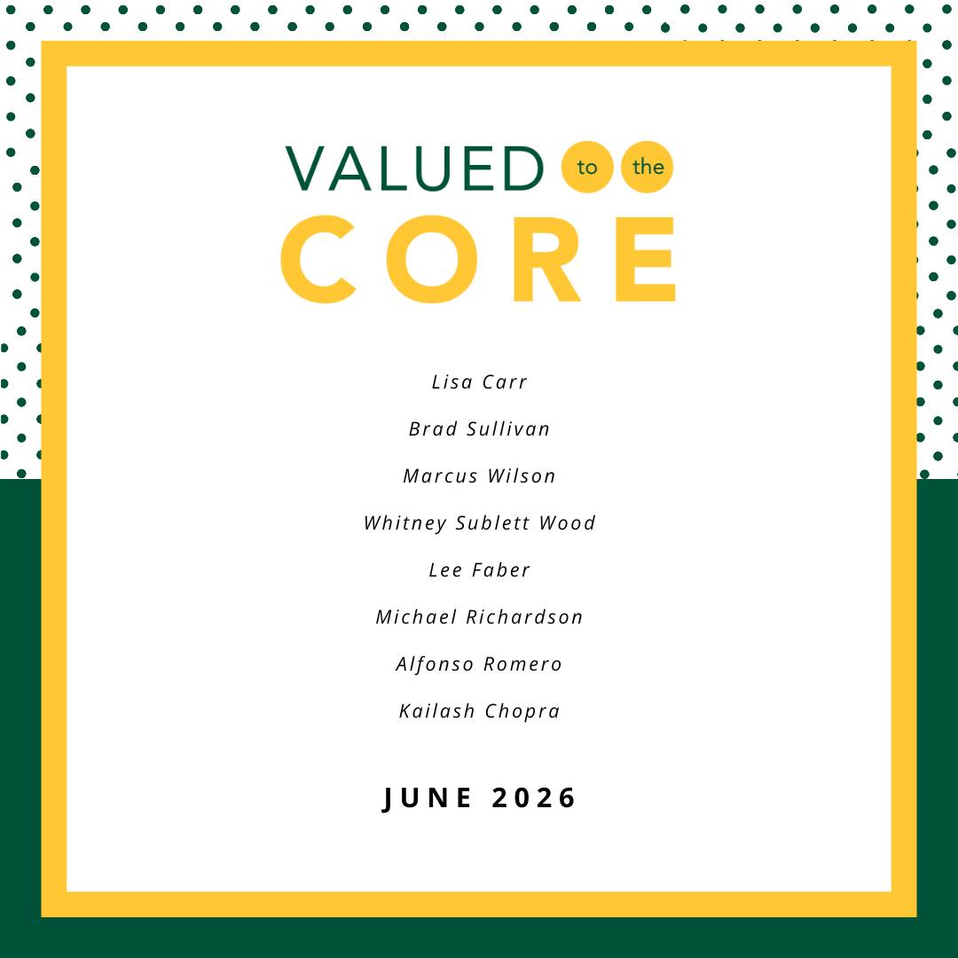 Congratulations to our June Valued to the Core recipients! 🎉
