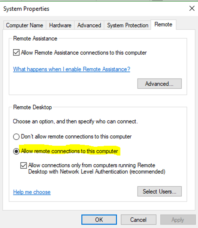 Enable RDP Step 4