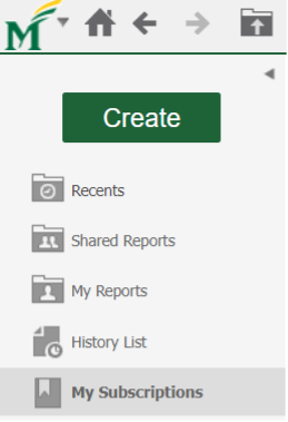 MicroStrategy Use Personal View Step 1 my subscriptions