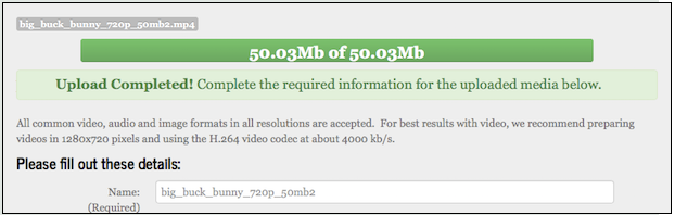 upload progress