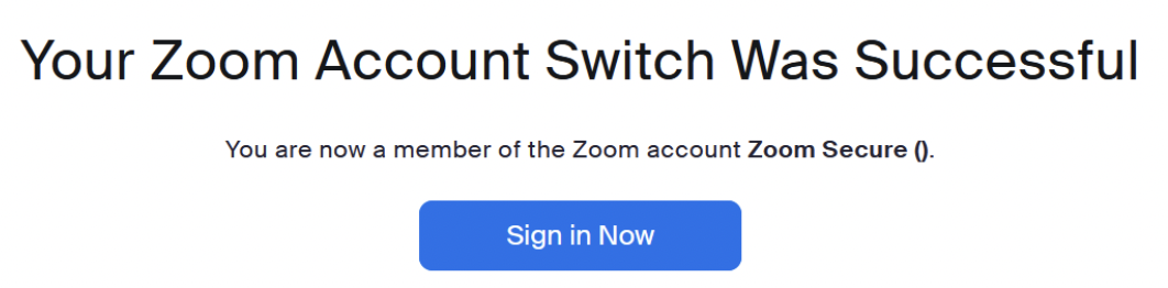 final confirmation zoom account